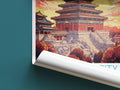 Forbidden City travel poster roll up China