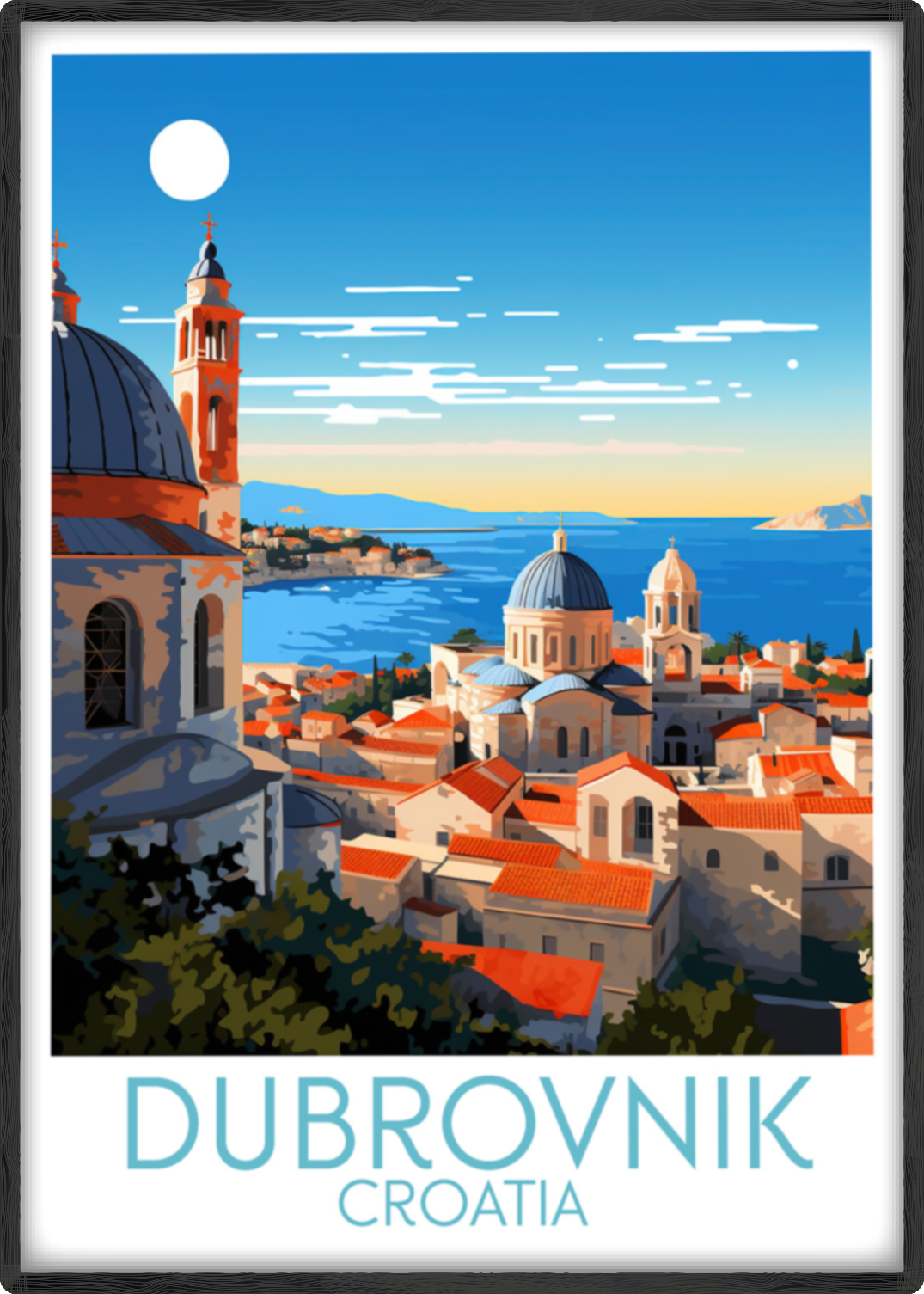 dubrovnik travel poster main croatia