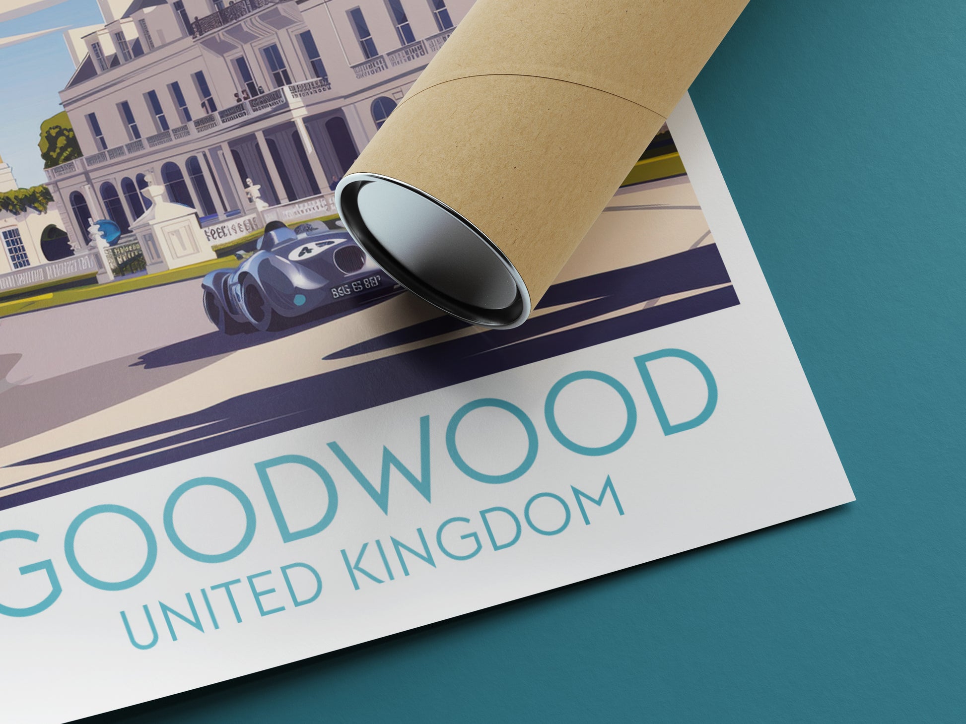 Goodwood travel poster rolled United Kingdom