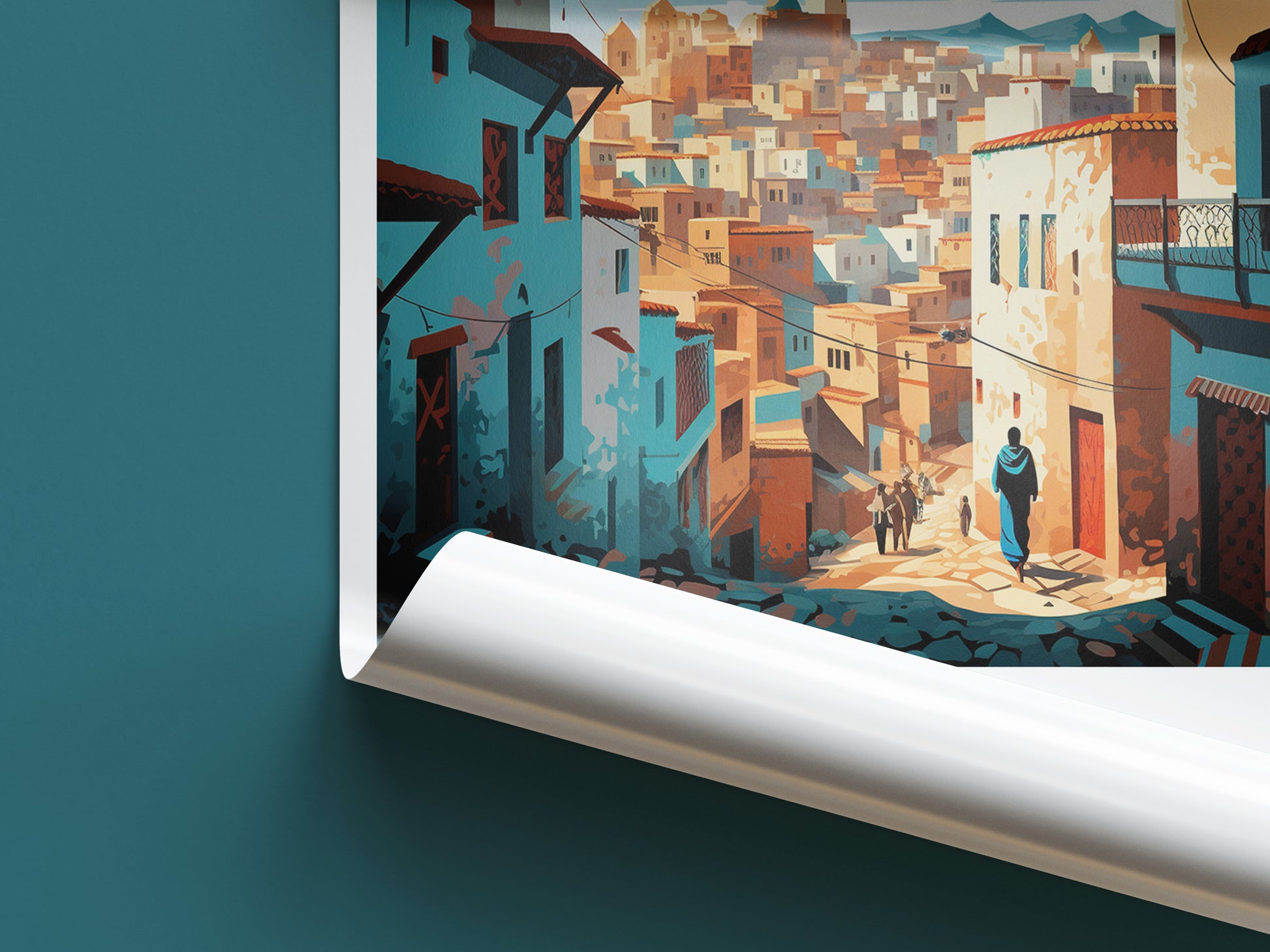 Fez travel poster roll up Morocco