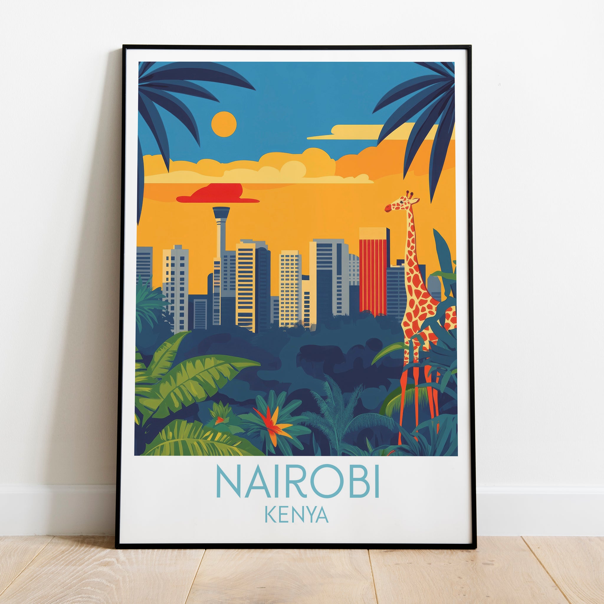 Nairobi travel poster on the ground Kenya