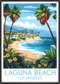 Laguna Beach travel poster main Los Angeles