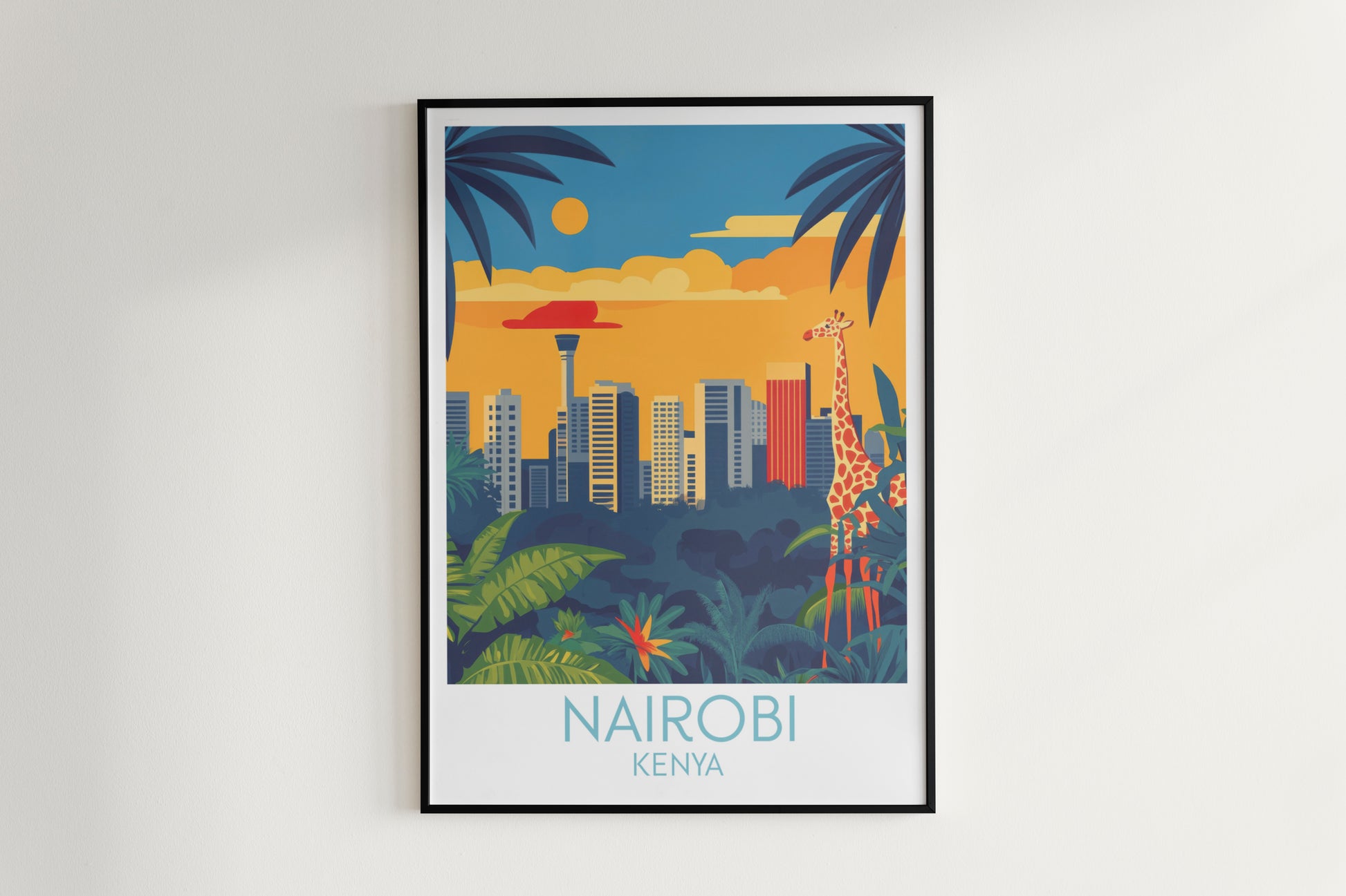 Nairobi travel poster on the wall Kenya