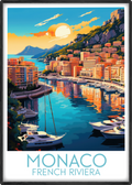 monaco travel poster main french riviera