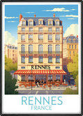 rennes travel poster main france