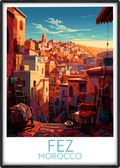 Fez travel poster main Morocco