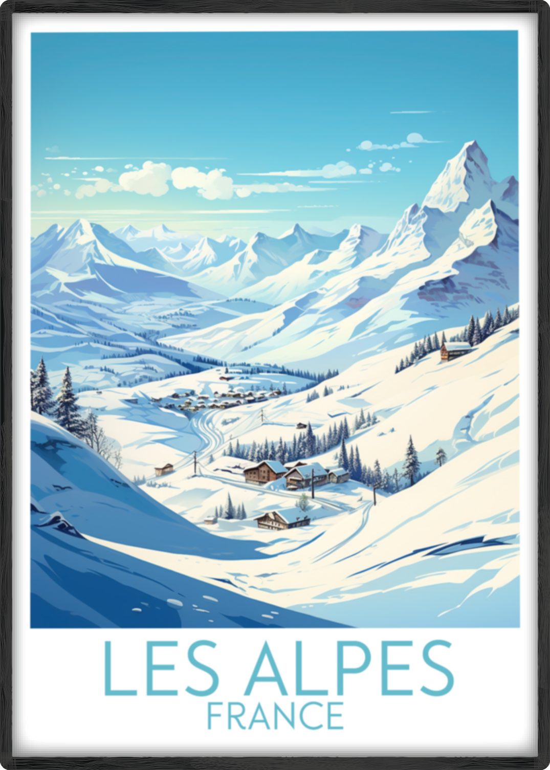 les alpes travel poster main france