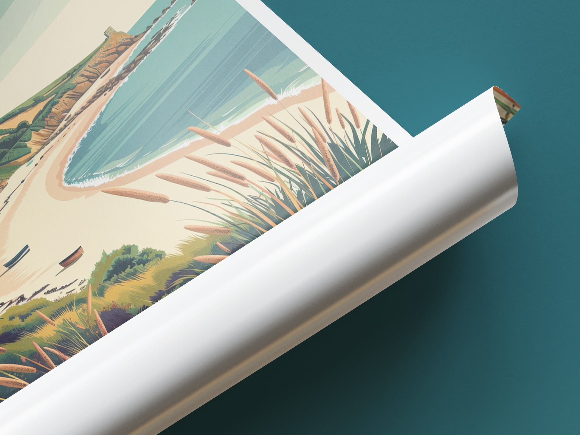 Croyde travel poster tube Devon