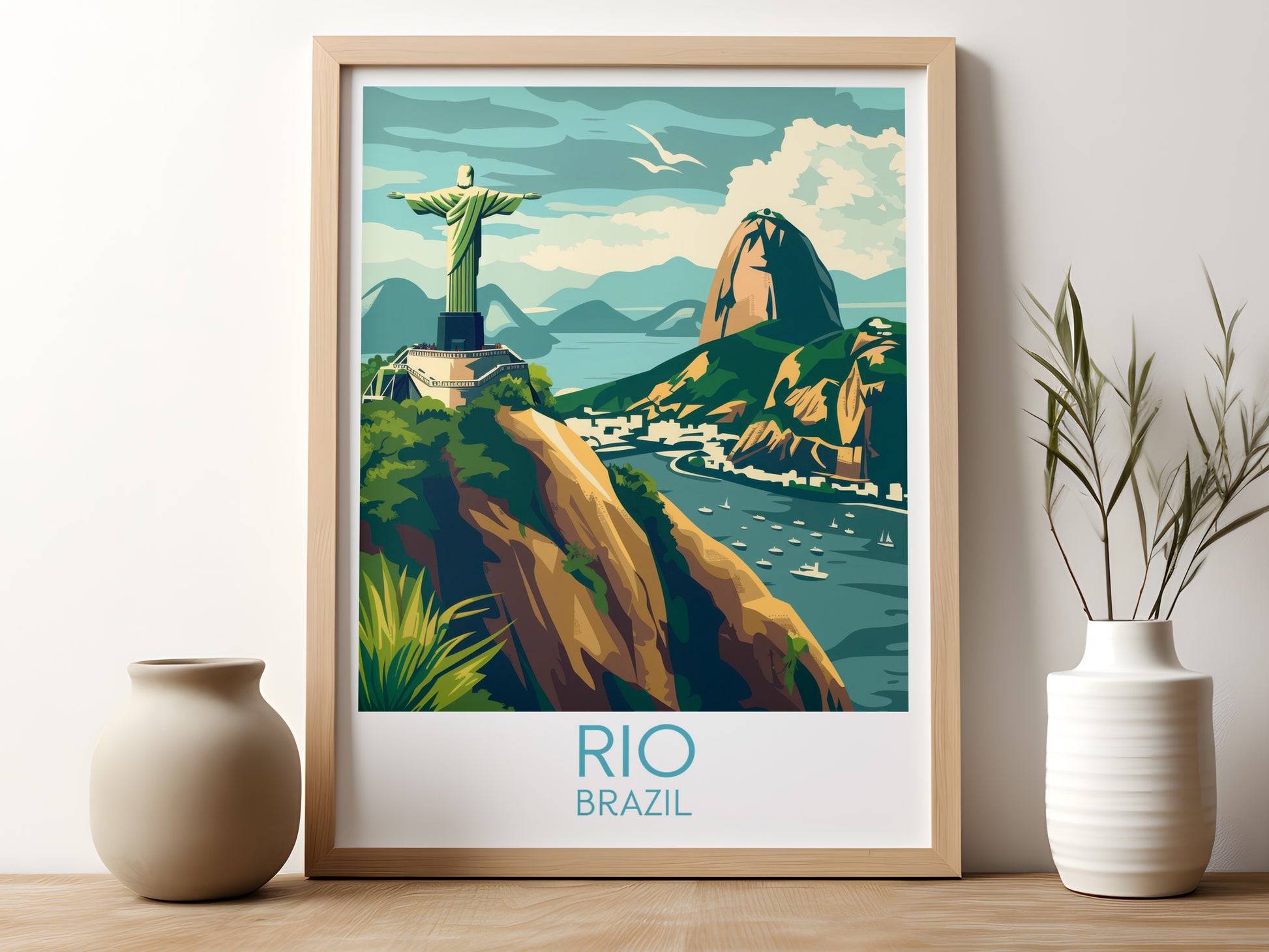 Rio travel poster for kitchen Brazil