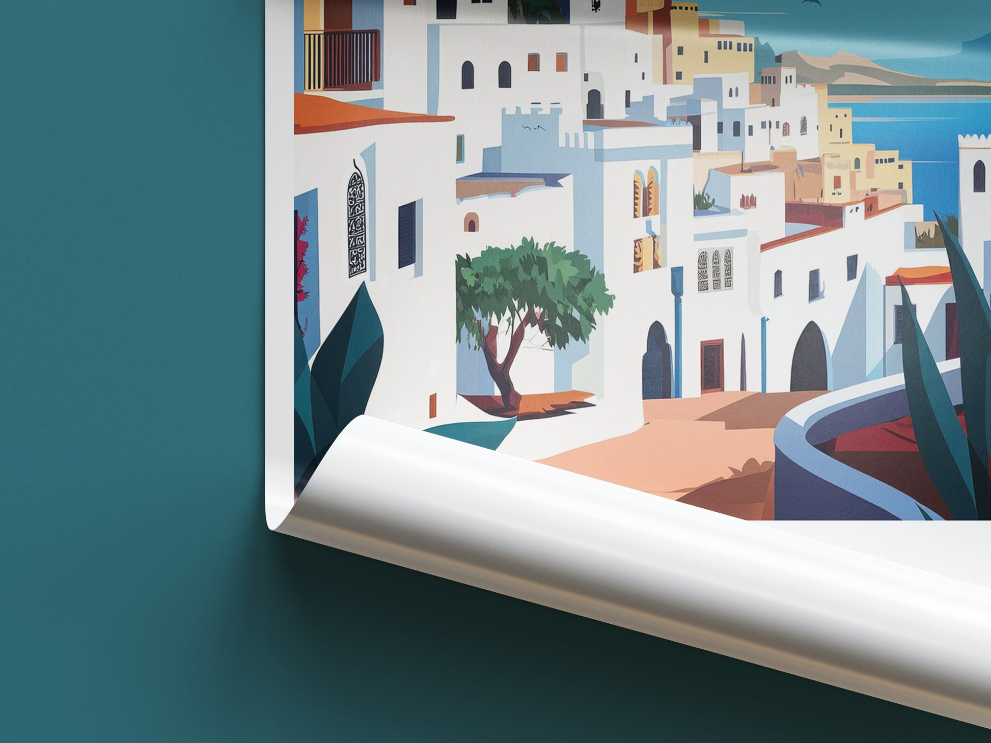 Asilah travel poster roll up Morocco