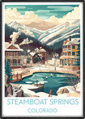 Steamboat Springs travel poster main Colorado