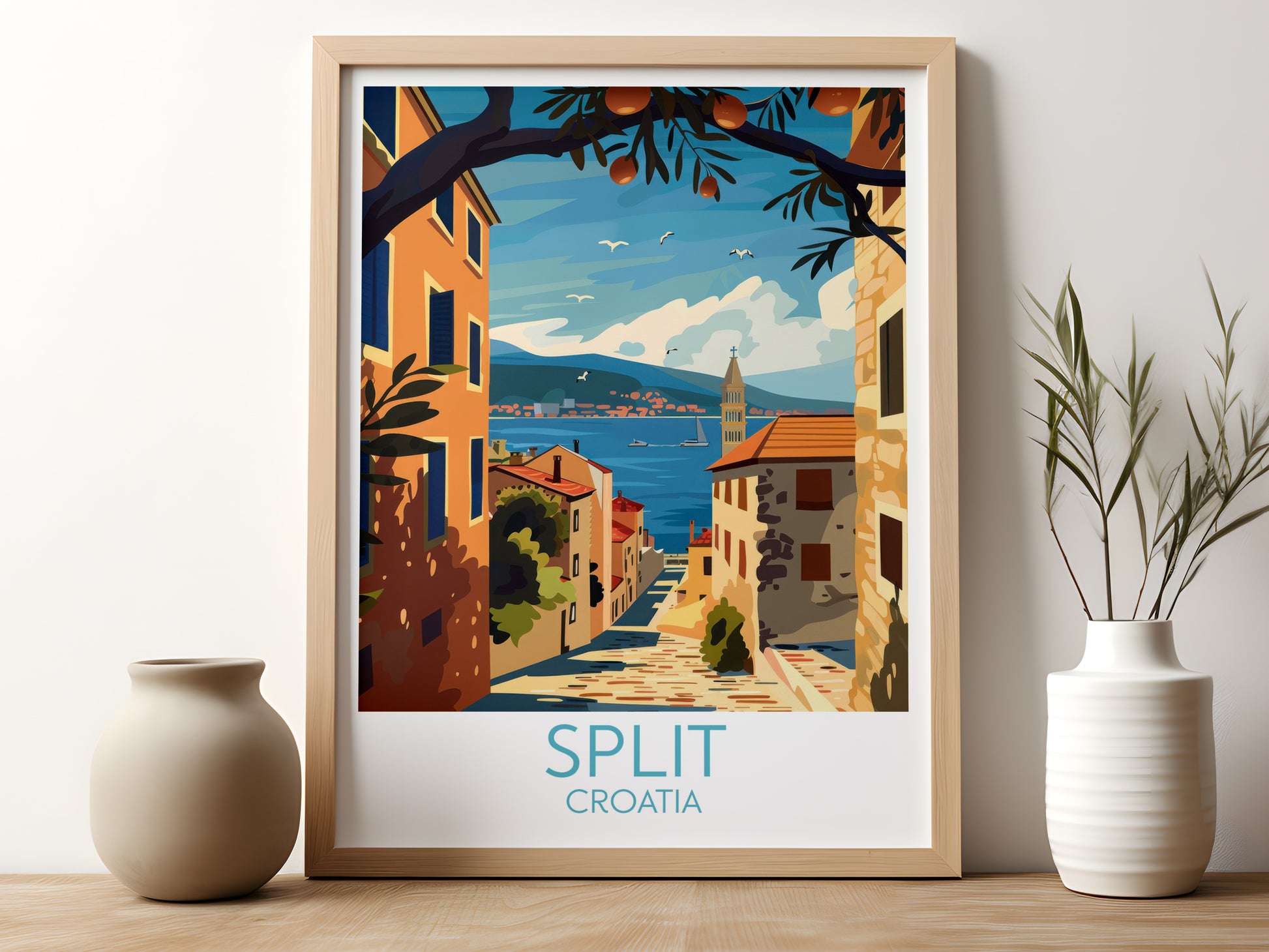 Split travel poster for kitchen Croatia