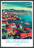 Valparaiso travel poster main Chile