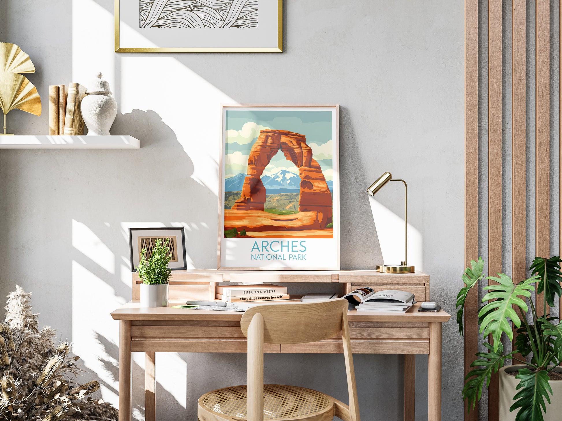 Arches travel poster for desk National Park