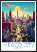 mexico city travel poster main mexico