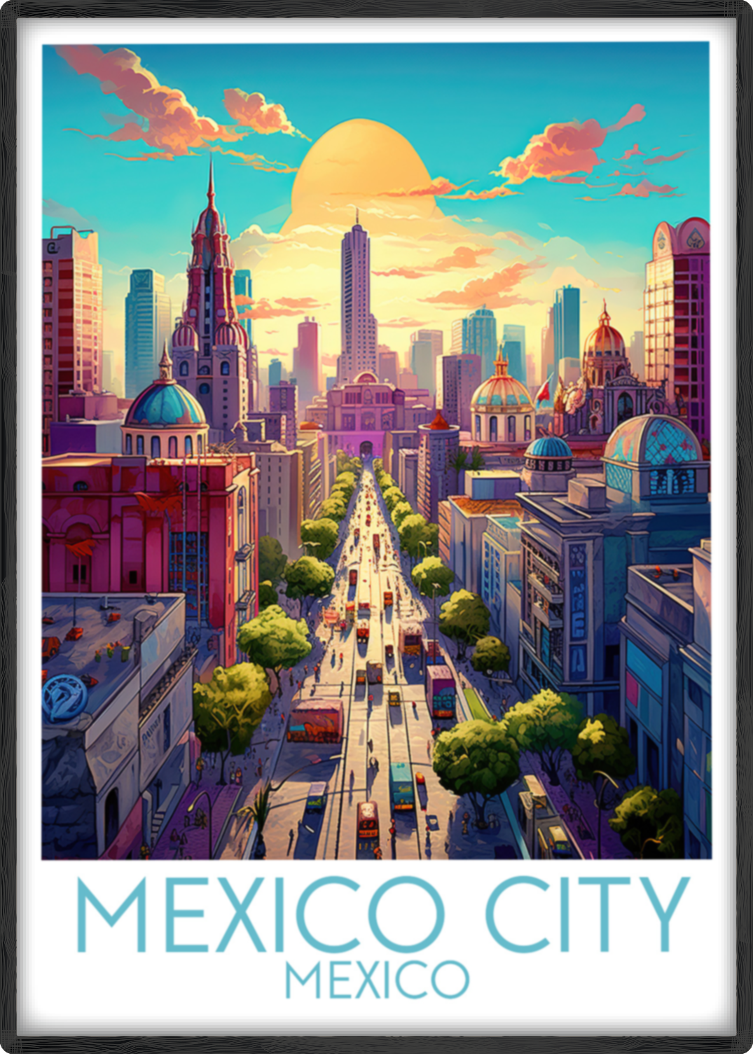 mexico city travel poster main mexico