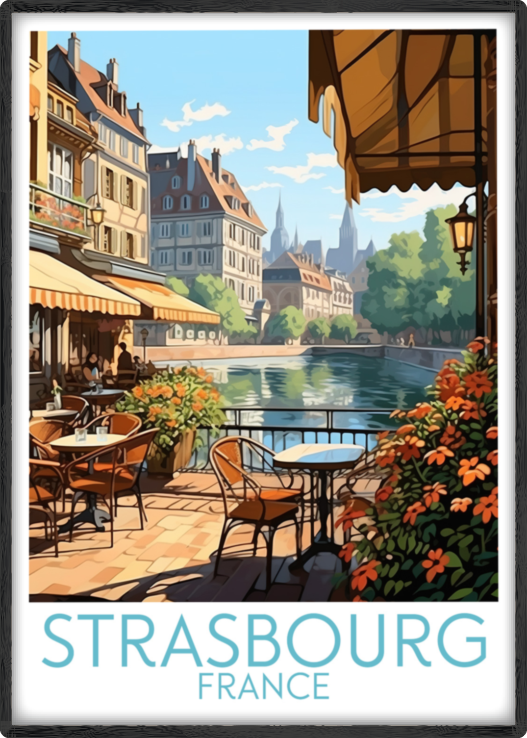 strasbourg travel poster main france