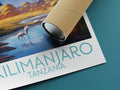 Kilimanjaro travel poster rolled Tanzania