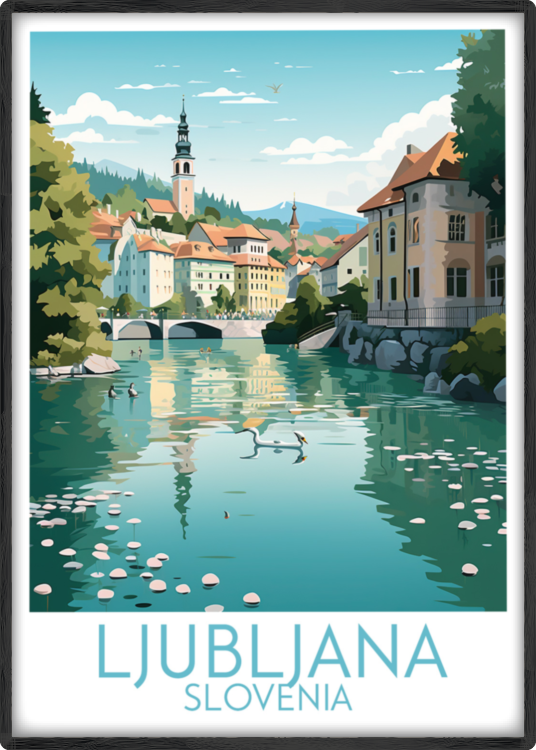 ljubljana travel poster main slovenia