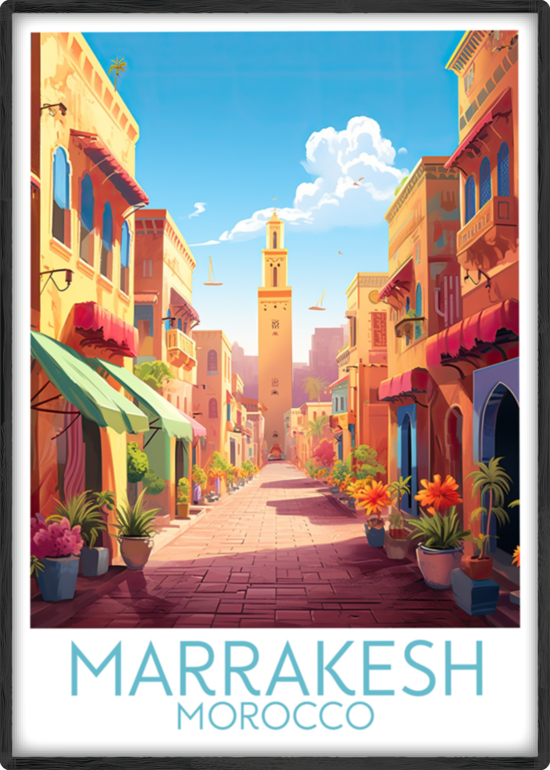 marrakesh travel poster main morocco