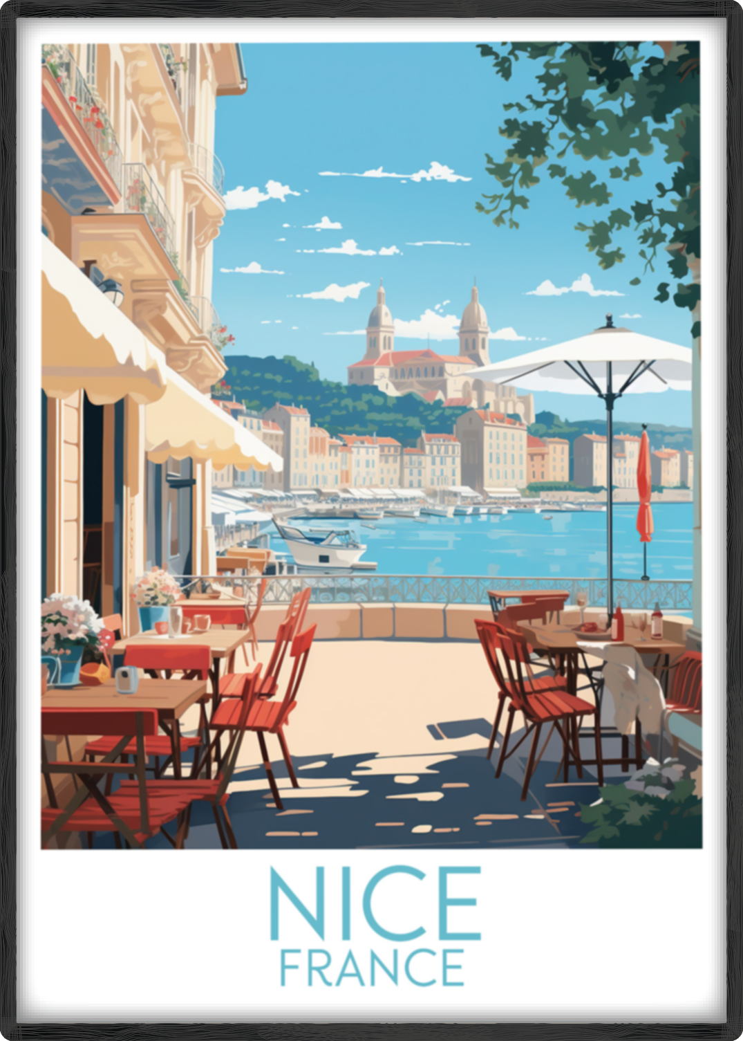 nice travel poster main france