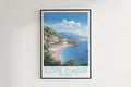 Côte d'Azur travel poster on the wall France