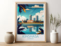 Kinshasa travel poster for kitchen Congo