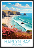 harlyn bay travel poster main england