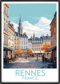 rennes travel poster main france