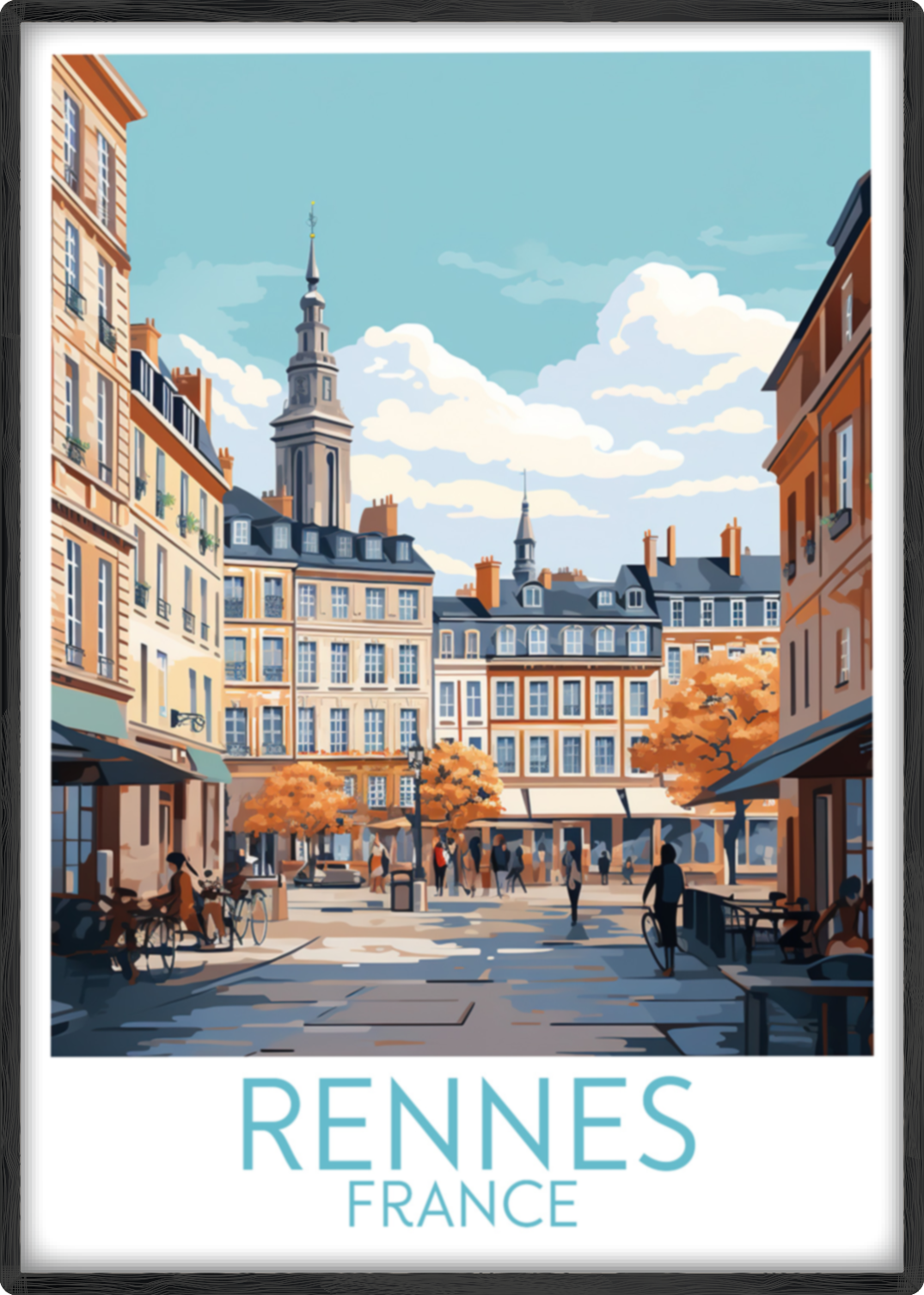 rennes travel poster main france