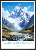 cordillera blanca travel poster main peru