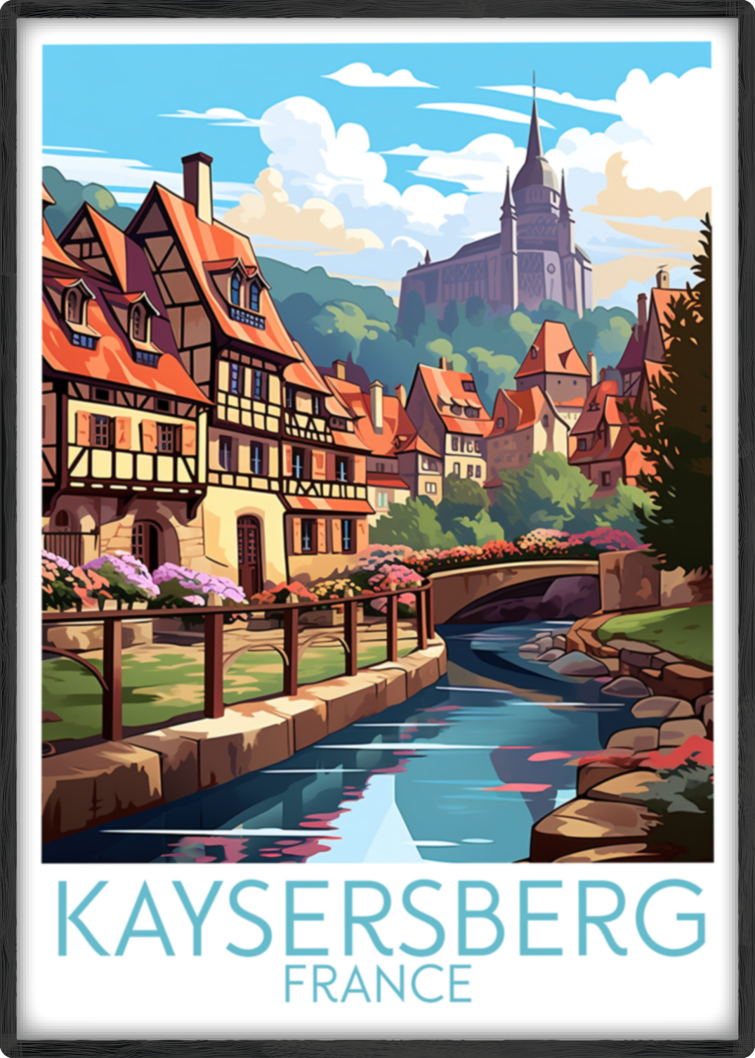 kaysersberg travel poster main france