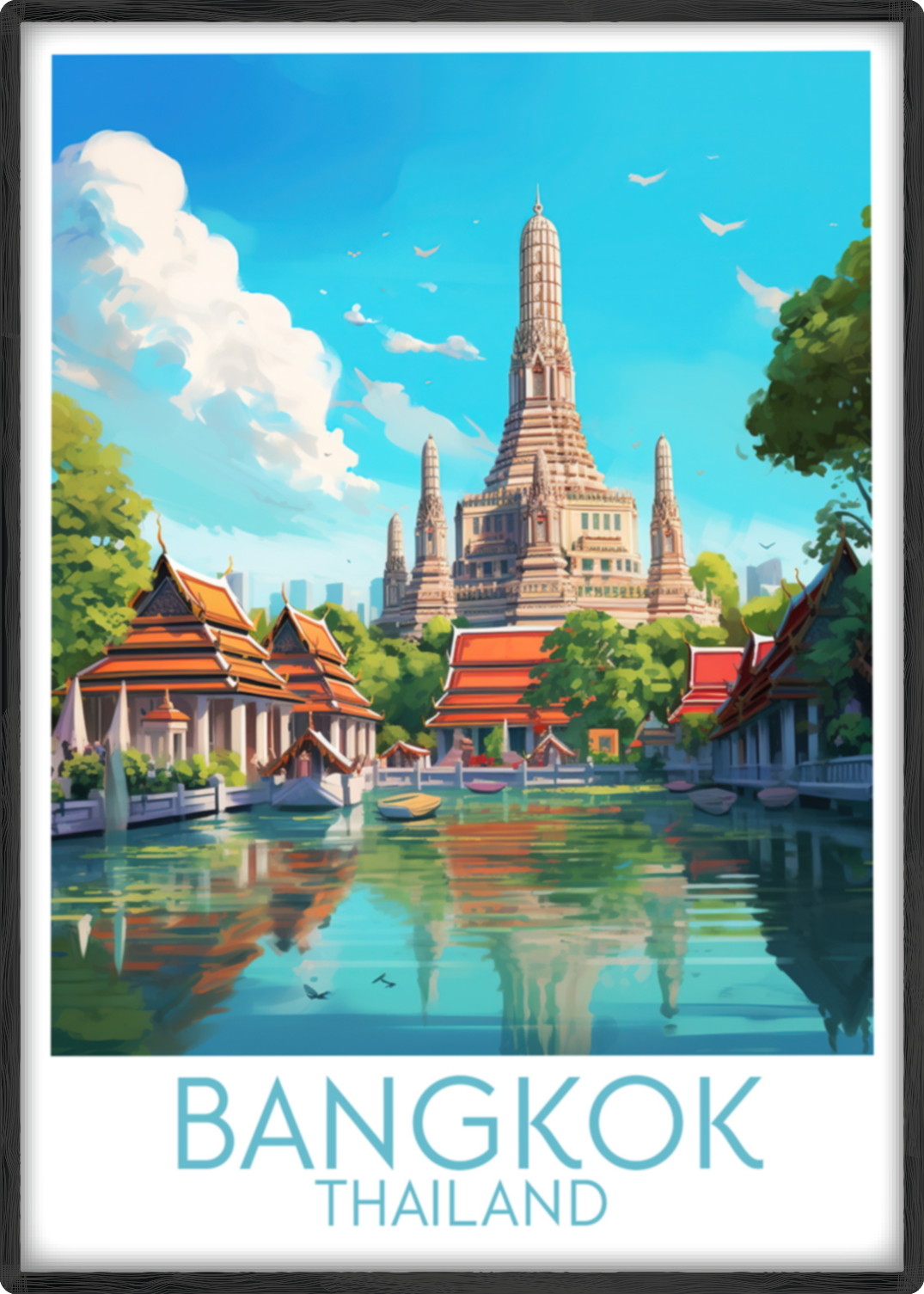 bangkok travel poster main thailand