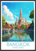 bangkok travel poster main thailand