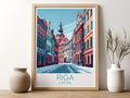 Riga travel poster for kitchen Latvia