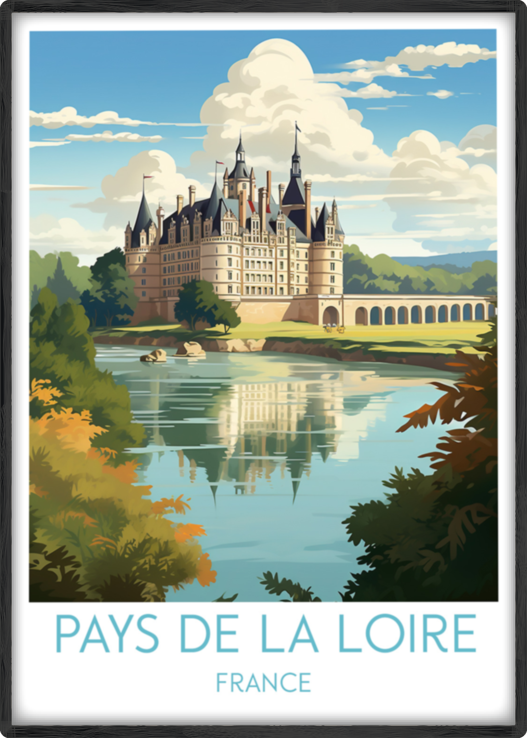 pays de la loire travel poster main france