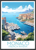 monaco travel poster main french riviera