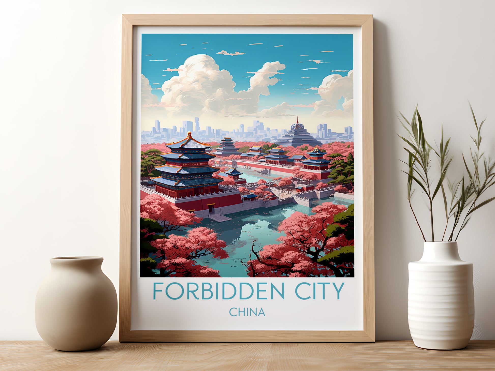 Forbidden City travel poster for kitchen China