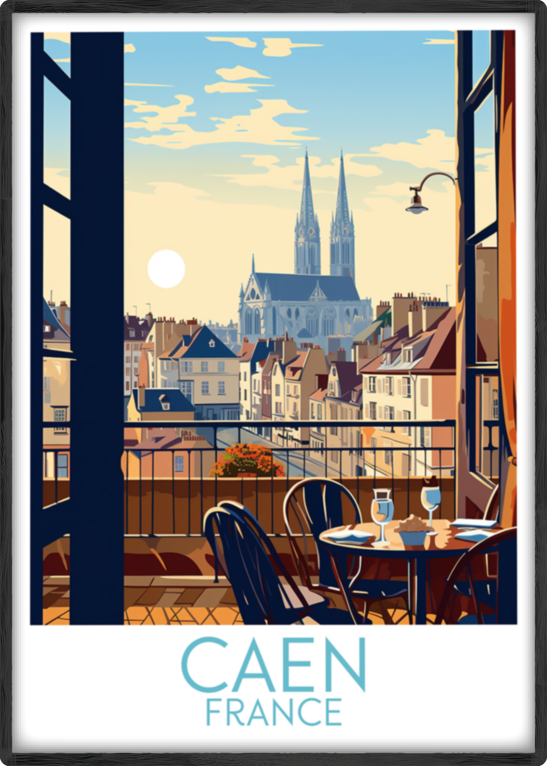 caen travel poster main france