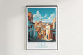 Fez travel poster on the wall Morocco