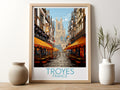 troyes travel poster for kitchen france