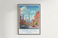 toronto travel poster hanged on the wall canada