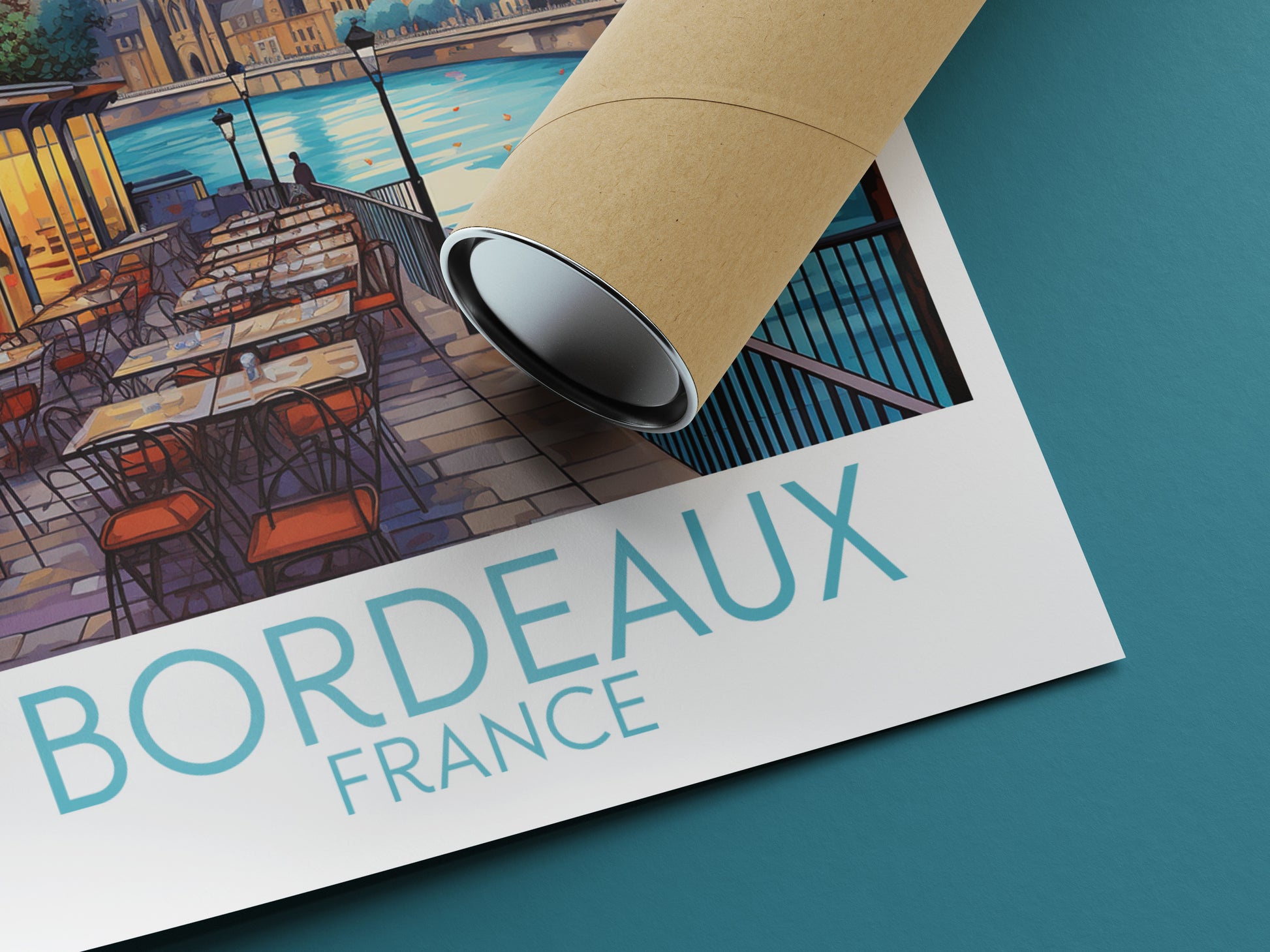 bordeaux travel poster rolled france