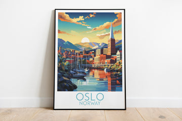 oslo travel poster on the ground norway