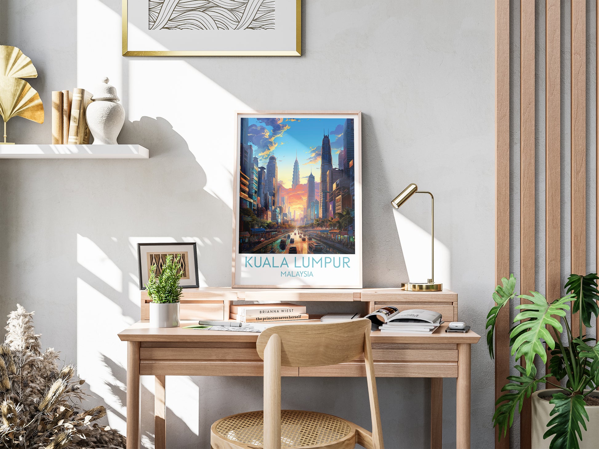 kuala lumpur travel poster for desk malaysia