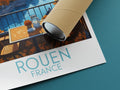 rouen travel poster rolled france