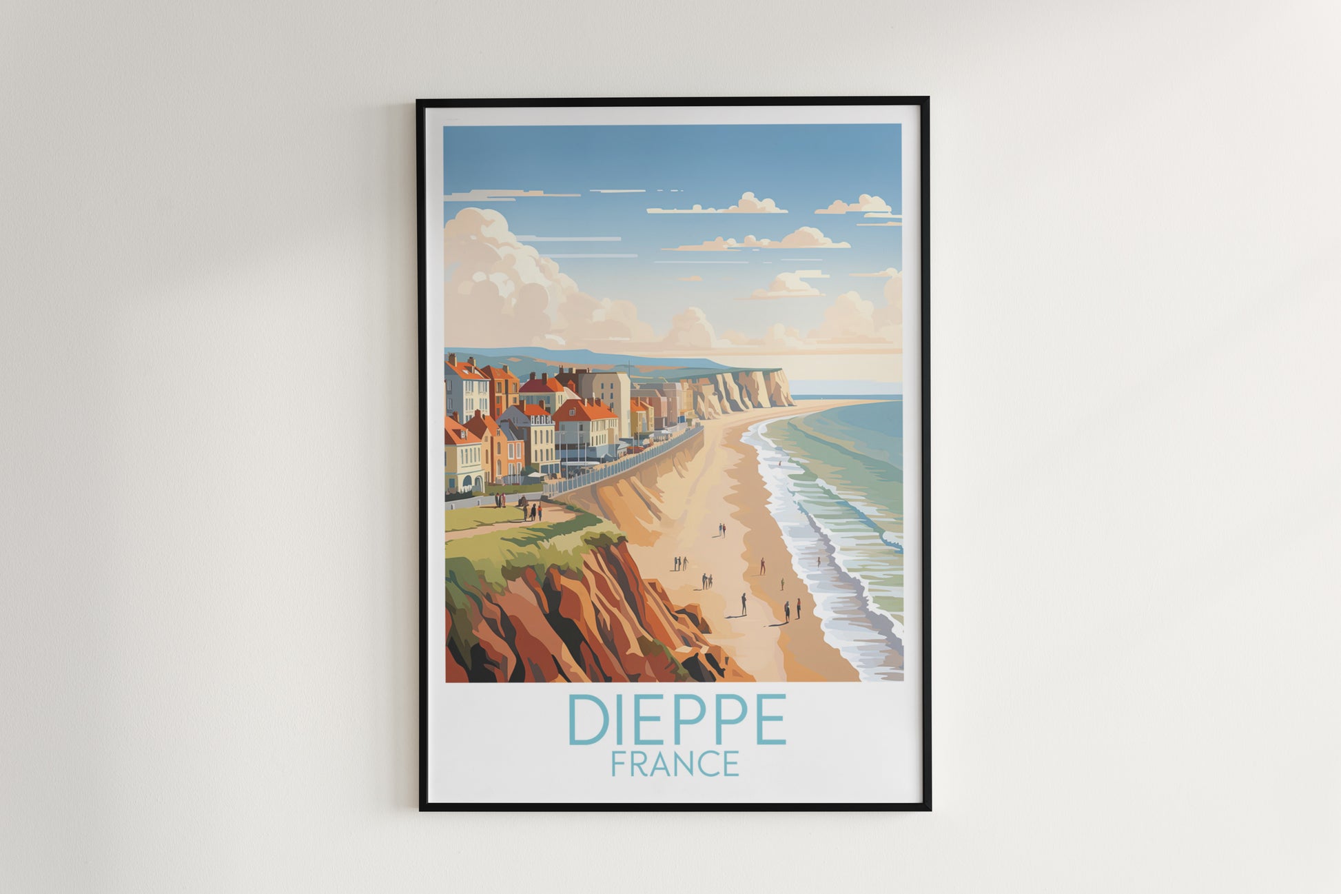 dieppe travel poster hanged on the wall france