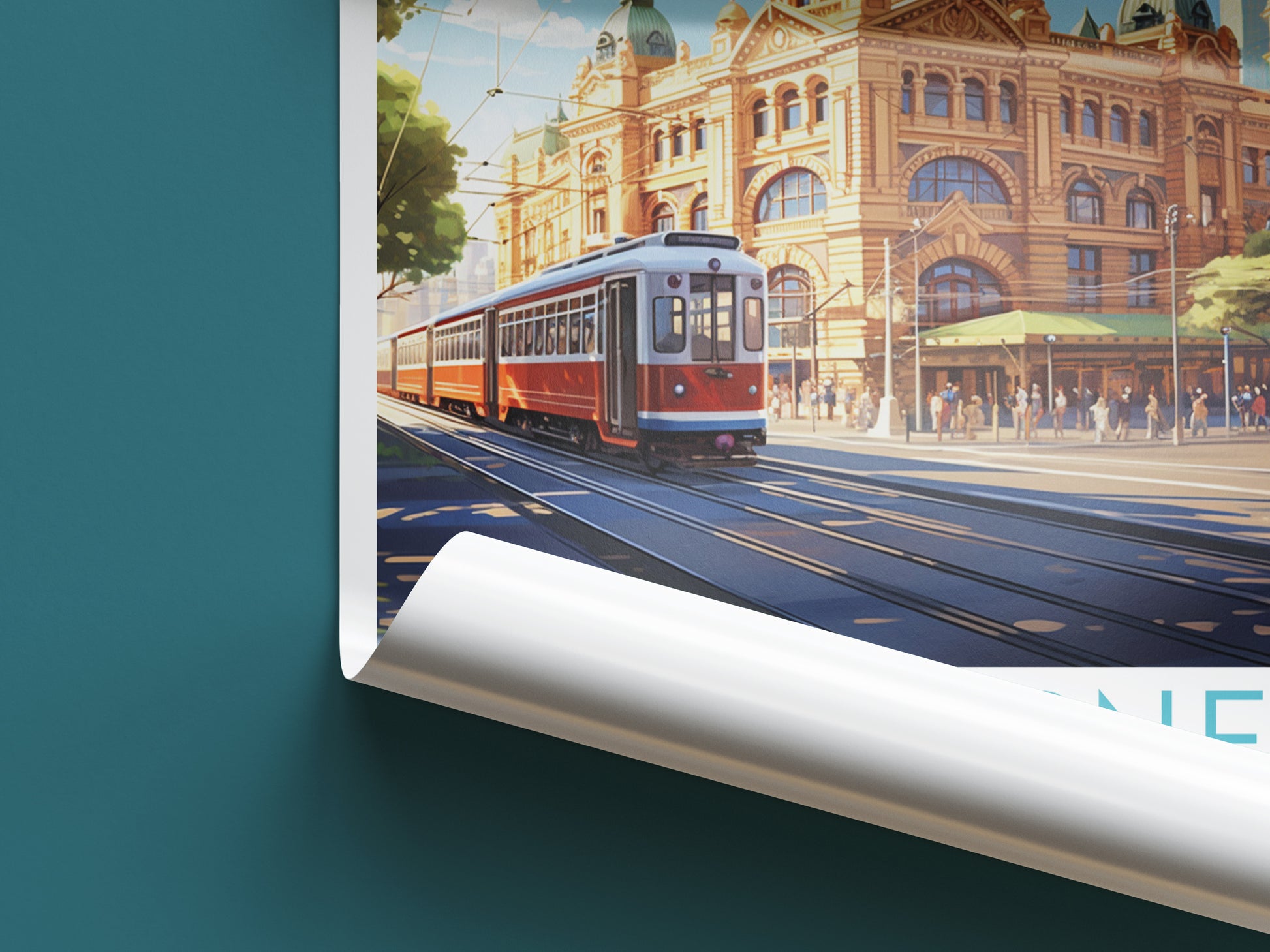 melbourne travel poster roll up australia