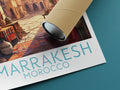 marrakesh travel poster rolled morocco