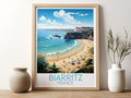 biarritz travel poster for kitchen france